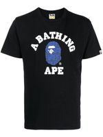 A BATHING APE® t-shirt en coton à patch logo - Noir