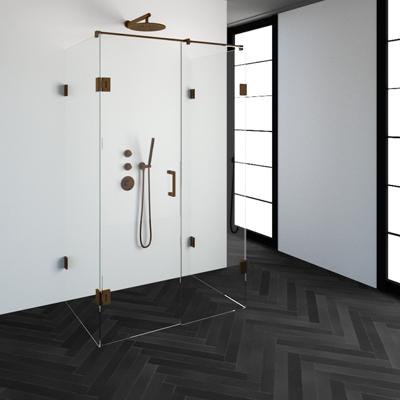 Sanituba Complete Profielloze Douchecabine XL 120x80cm koper