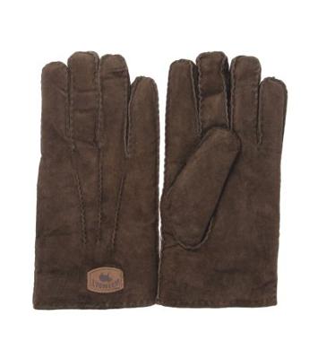 Warmbat Heren Handschoenen in Suede (Bruin)