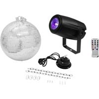 Eurolite LED Spiegelbolset Met motor, met LED-verlichting 30 cm