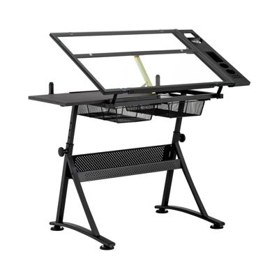 Tekentafel - 120 x 60 x 90 cm - kantelbaar - glazen blad