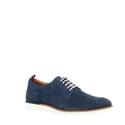 Scapino Van Beers suède veterschoenen blauw