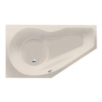 Ligbad Inbouw Xenz Fiji Vijfhoek Links 90x160x48cm Acryl Pergamon Hoogglans met Poten