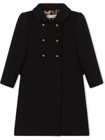 Dolce & Gabbana Kids manteau en laine vierge à boutonnière croisée - Noir