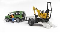 bruder Land Rover Defender met CB 8010 CTS-micrograafmachine modelvoertuig 02593 - thumbnail