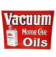 Mobiloil Vacuum Oils Emaille Bord - 40 x 50cm - thumbnail