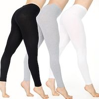 Damesmode panty leggings volledige lengte broek casual weekend stretchy vlakte tummy controle butt lift skinny rose rood 2xl Lightinthebox - thumbnail