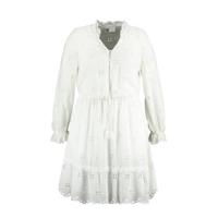 MS Mode A-lijn jurk met ruches wit