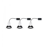 Paulmann 94473 LED-inbouwlamp Set van 3 stuks LED 18 W Zwart (mat) - thumbnail