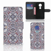 Motorola Moto G7 Play Bookcase Flower Tiles - thumbnail