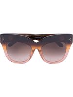 Linda Farrow lunettes de soleil à monture oversize Dunaway - Marron