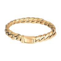 iXXXi Men Stalen Armband Lombok Mat Goud | Maat 22