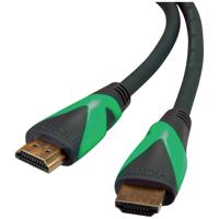 Roline green 11.44.6012 HDMI-kabel HDMI Aansluitkabel HDMI-A-stekker, HDMI-A-stekker 3.00 m Zwart Halogeenvrij, TPE-mantel - thumbnail