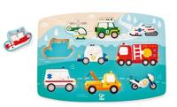 Hape E1406 Emergency Services Wooden Peg Puzzle - Educational Toy