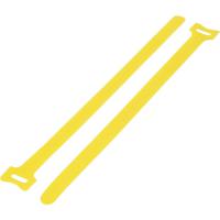 TRU COMPONENTS TC-MGT-240YW203 Klittenband kabelbinder Om te bundelen Haak- en lusdeel (l x b) 240 mm x 16 mm Geel 1 stuk(s)