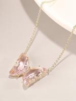 Fantasie Glas Kristal Vlinder Halsketting