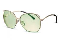 CWI zonnebril dames vlinder cat.2 goud/groen (CWI1352)