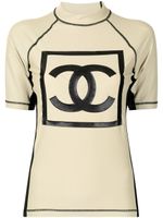 CHANEL Pre-Owned t-shirt Sports CC à détail de patch (2003) - Blanc