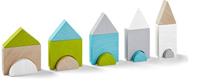 HABA 305457 Stapelspel torenstad, stapel- en motoriekspel van hout met 15 stapelstenen om neer te zetten en te stapelen, houten speelgoed vanaf 2 jaar