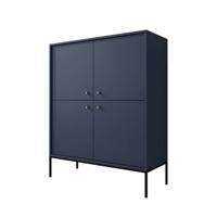 Meubella Dressoir Moreno - Blauw - 104 cm - Hoog