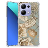 Case voor Xiaomi Redmi Note 13 4G Vintage Bird Flowers