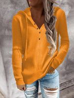 Casual V Neck Plain T-shirt - thumbnail