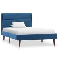 vidaXL Bedframe stof blauw 90x200 cm