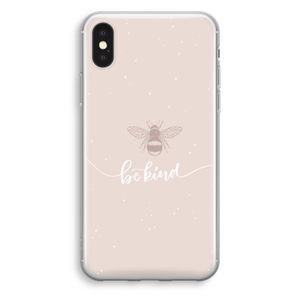 Be(e) kind: iPhone XS Transparant Hoesje