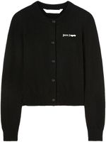 Palm Angels cardigan à logo imprimé - Noir