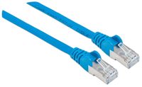 Intellinet 350778 RJ45 Netwerkkabel, patchkabel CAT 6A S/FTP 5.00 m Blauw Folie afscherming, Afscherming gevlochten, Halogeenvrij 1 stuk(s) - thumbnail