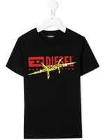 Diesel Kids t-shirt à logo imprimé - Noir