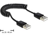 Delock 83239 Kabel USB 2.0-A male / male spiraalkabel