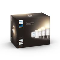 Philips Hue White Starter Pack E27 met 3 lampen, dimmer + Bridge - thumbnail