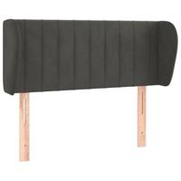 vidaXL Hoofdbord met randen 103x23x78/88 cm fluweel donkergrijs