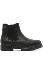 Tommy Hilfiger bottines en daim à plaque monogrammée - Noir