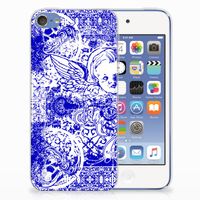 Silicone Back Case Apple iPod Touch 5 | 6 Angel Skull Blauw - thumbnail