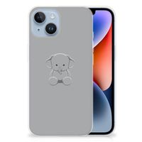 Apple iPhone 14 Telefoonhoesje met Naam Grijs Baby Olifant