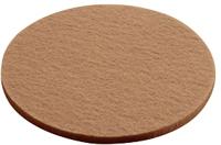 Onderzetter van vilt, rond, 10 cm, Toffee.