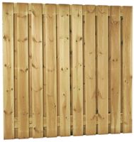 Schutting tuinscherm zichtdicht 21 planks 180x180cm RVS - thumbnail