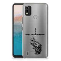 Nokia C21 Plus Silicone-hoesje Gun Don't Touch My Phone - thumbnail