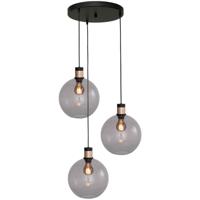 Masterlight Vide hanglamp Lazise 2 3x Ø 25cm goud met zwart 2942-05-02-35-3-25