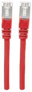 Intellinet 319126 RJ45 Netwerkkabel, patchkabel CAT 6A S/FTP 5.00 m Rood Folie afscherming, Afscherming gevlochten, Halogeenvrij 1 stuk(s)