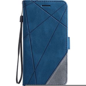 iPhone 14 Pro hoesje - Bookcase - Pasjeshouder - Portemonnee - Patroon - Kunstleer - Blauw