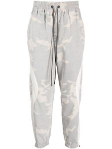 Mostly Heard Rarely Seen pantalon de jogging en velours côtelé à motif camouflage - Gris