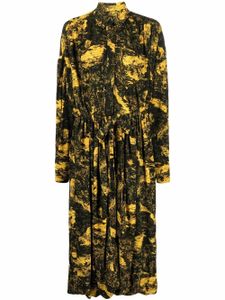 Proenza Schouler robe mi-longue River plissée - Jaune