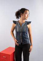 Upcycled Vest in size M by Pixel Polly - thumbnail