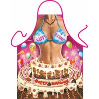 Funny BBQ schorten Happy Birthday Woman - thumbnail