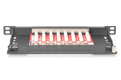 Digitus DN-91608S-SL-EA 8 poorten Patchpaneel 254 mm (10) CAT 6A 0.5 HE Ingericht