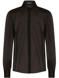 Dolce & Gabbana semi-sheer mesh shirt - Noir