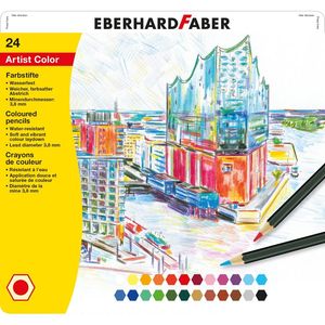 Eberhard Faber EF-516124 Kleurpotloden Metaaletui A 24 Stuks